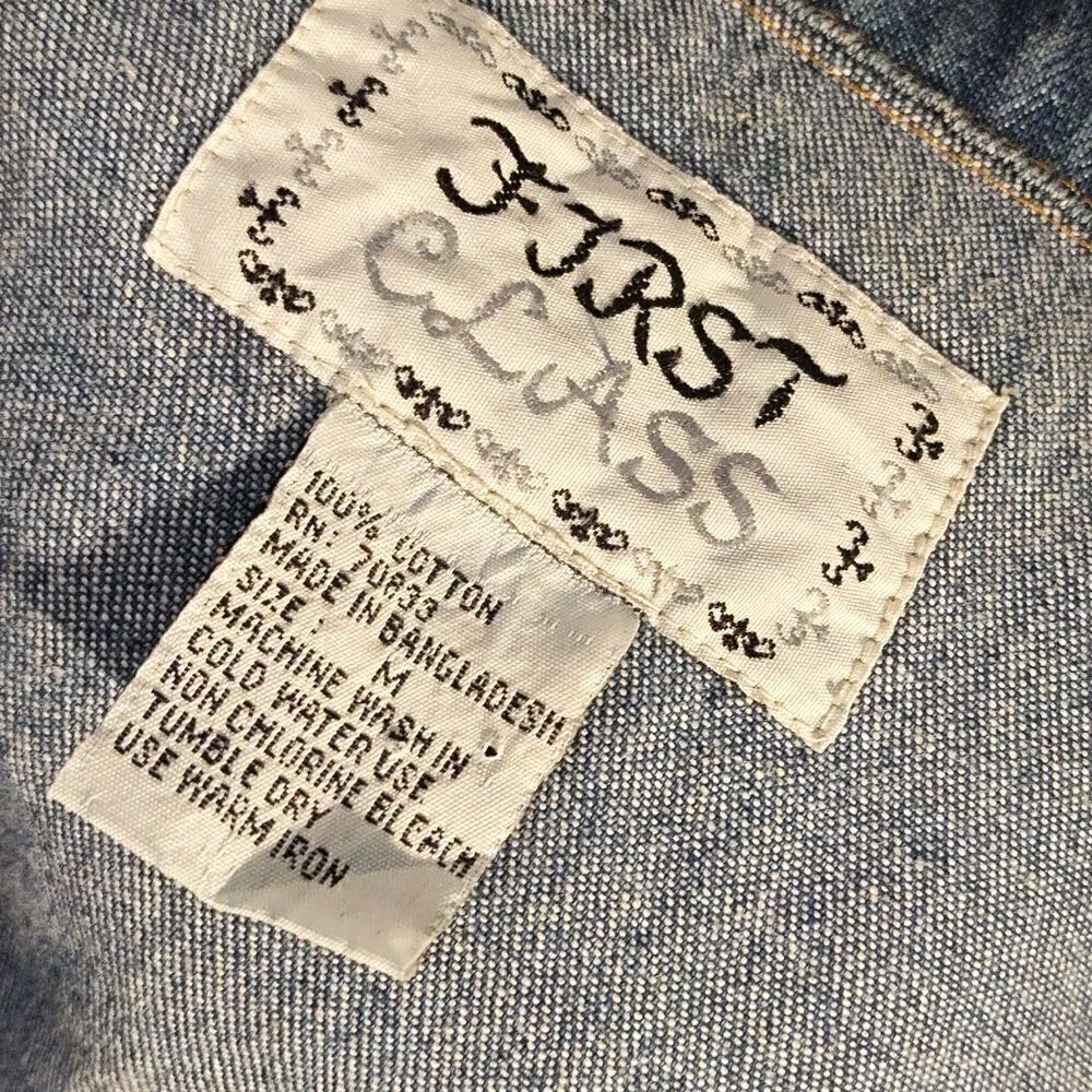 First Class Embellished Denim Women's Vest - Picture 6 of 7
